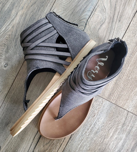 Carly Grey Sandals