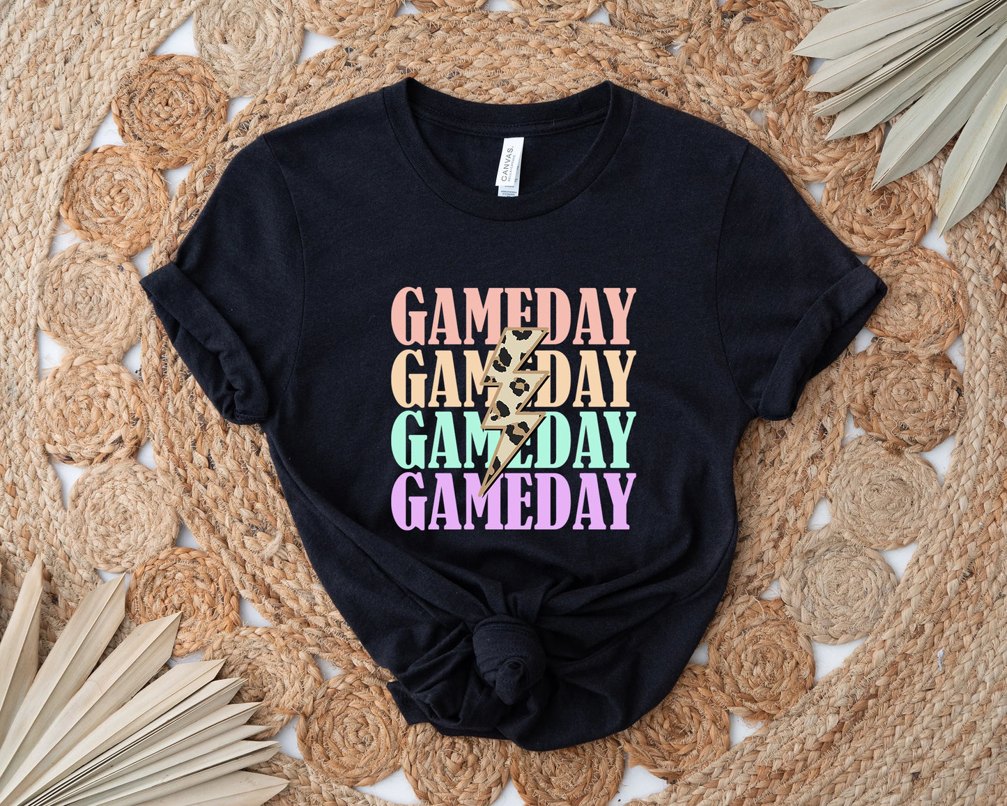 Gameday Bolt Black Graphic Tee